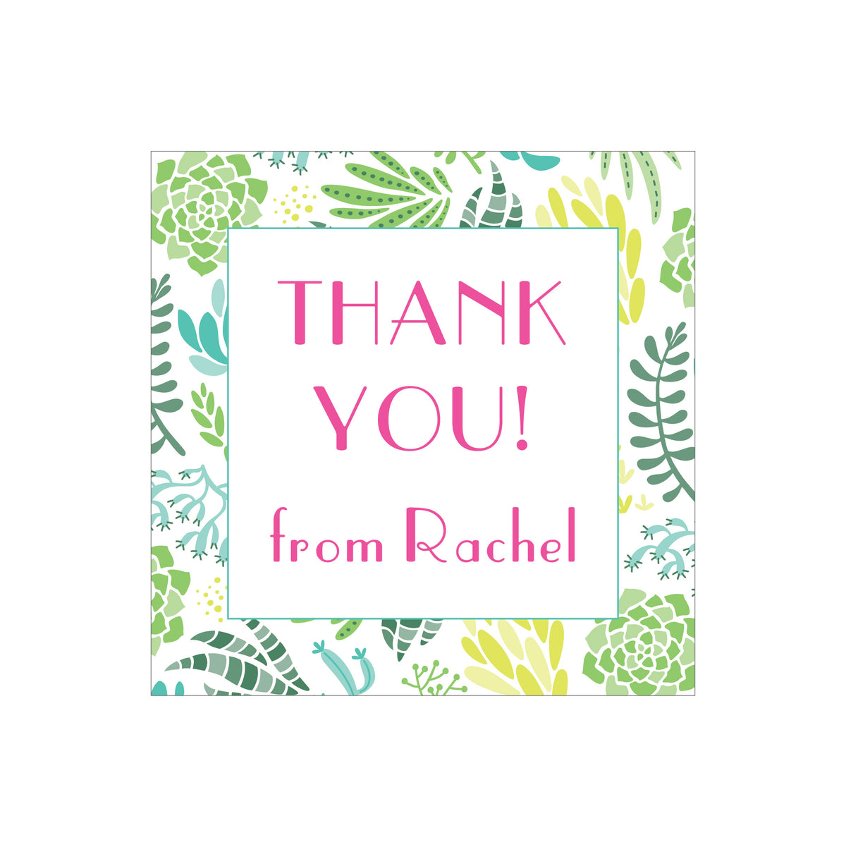 PATTERN BORDER PERSONALIZED SQUARE GIFT STICKERS