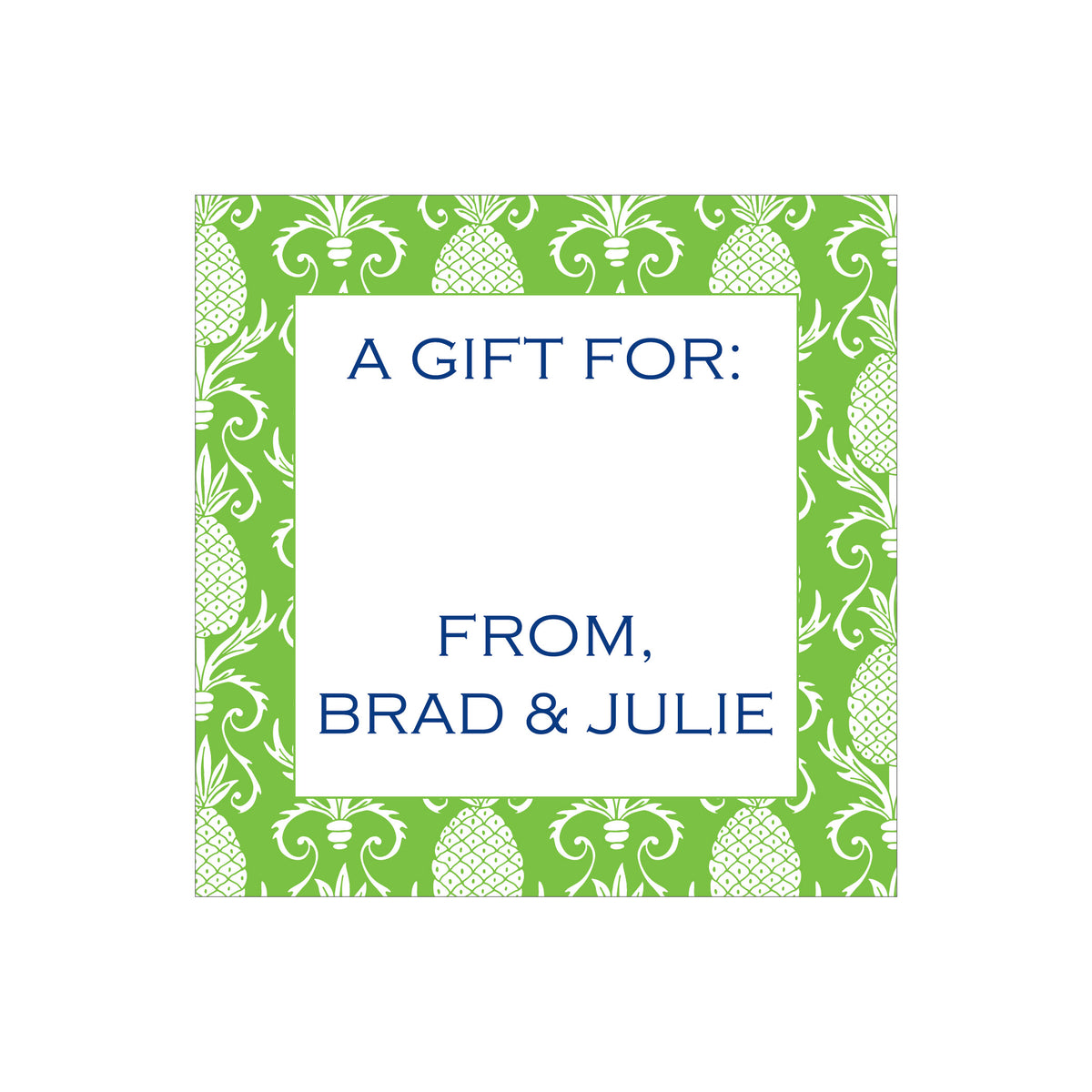 PATTERN BORDER PERSONALIZED SQUARE GIFT STICKERS