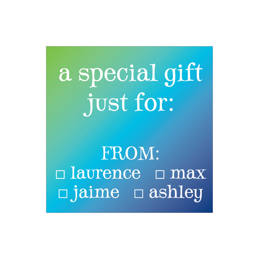 GRADIENT PERSONALIZED SQUARE GIFT STICKERS