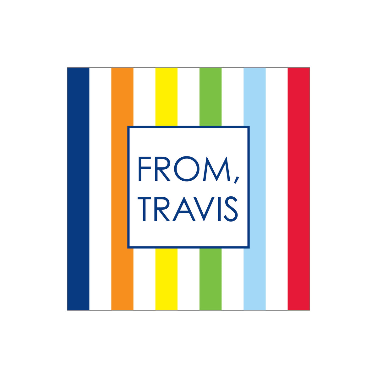 STRIPE PERSONALIZED SQUARE GIFT STICKERS