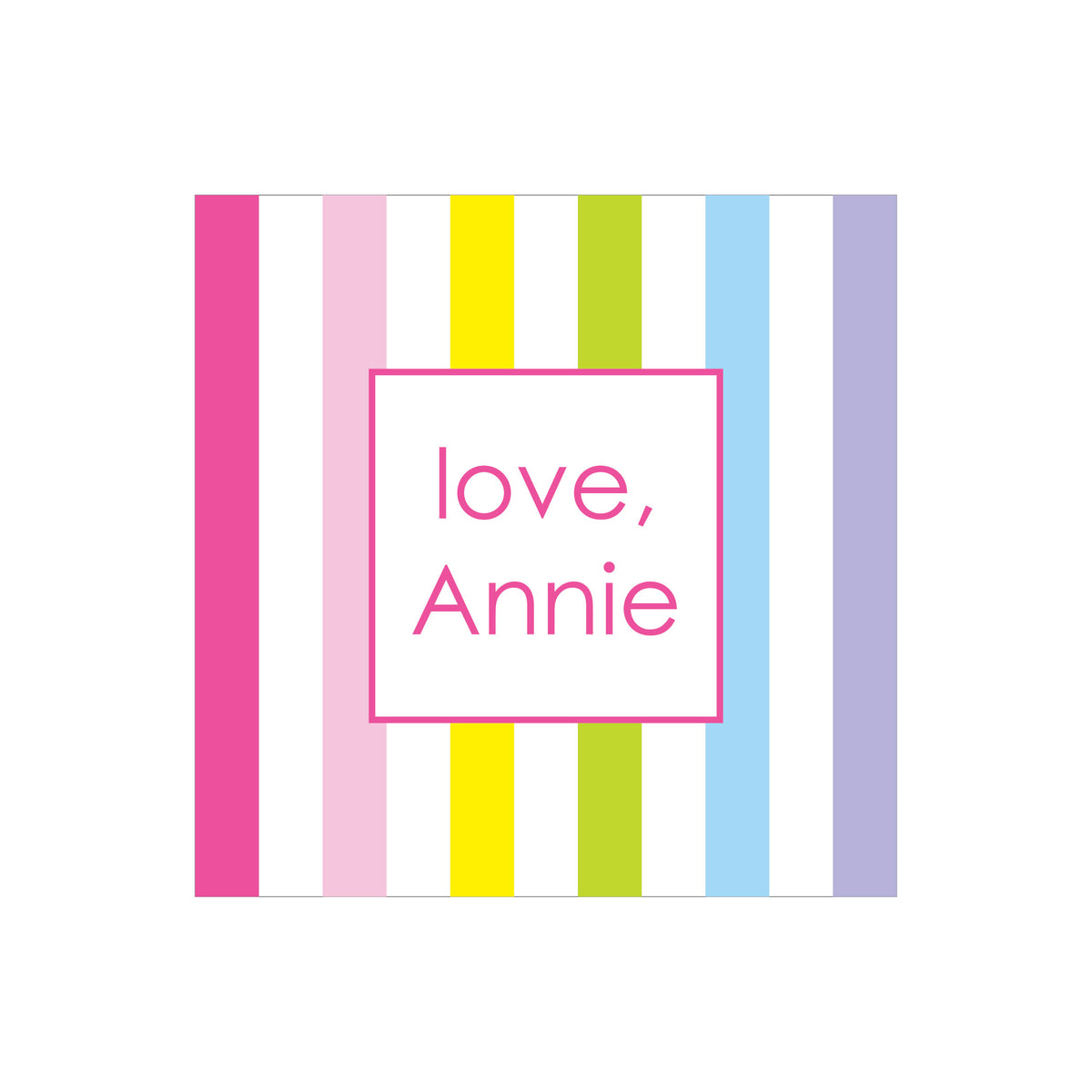 STRIPE PERSONALIZED SQUARE GIFT STICKERS