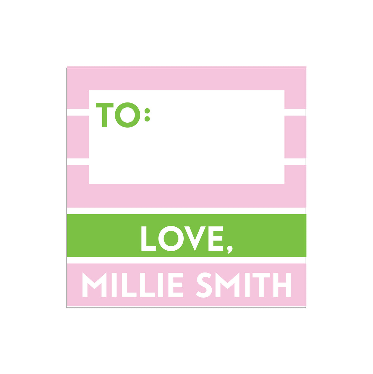 COLOR BLOCK PERSONALIZED SQUARE GIFT STICKERS