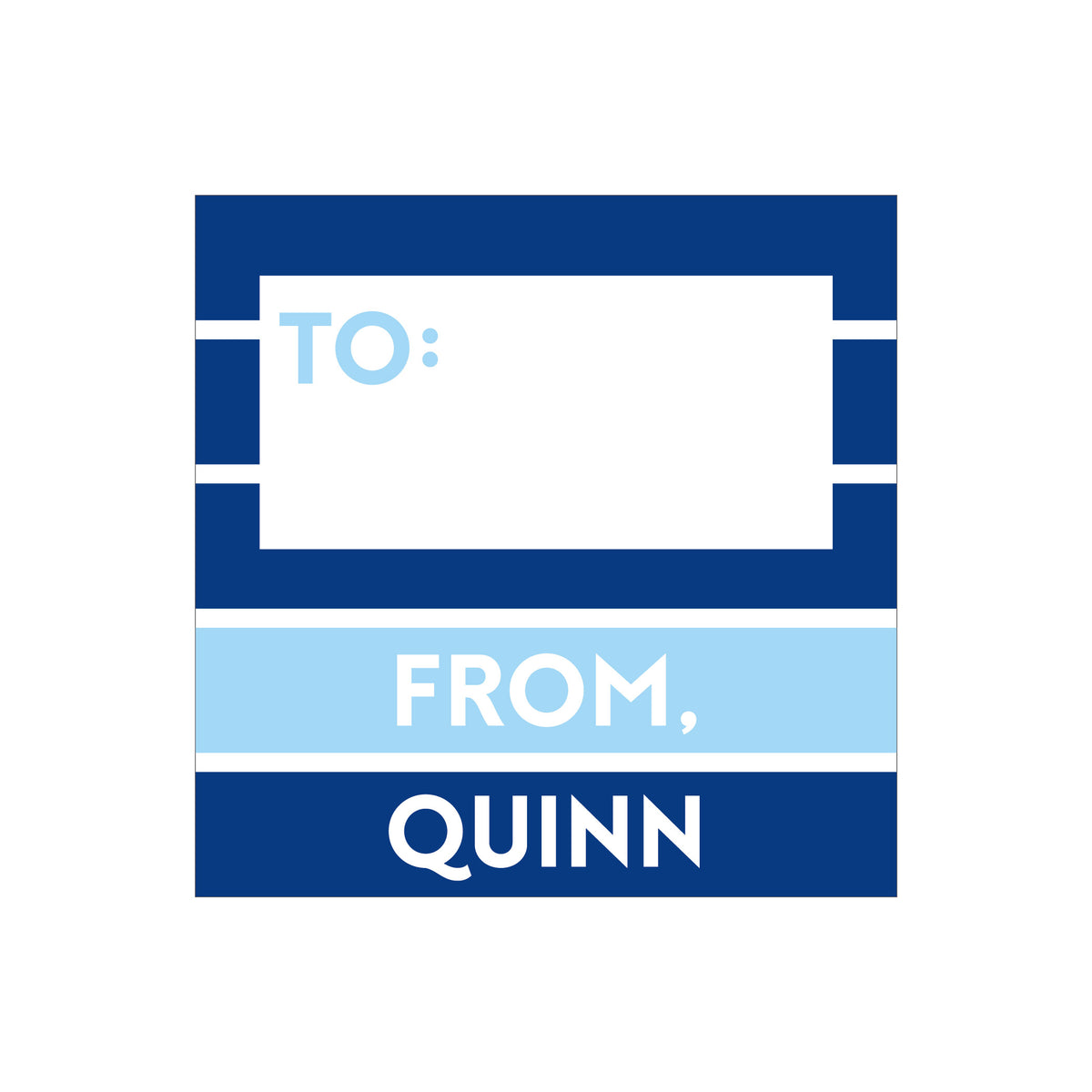 COLOR BLOCK PERSONALIZED SQUARE GIFT STICKERS