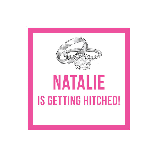 WEDDING RINGS PERSONALIZED SQUARE GIFT STICKERS