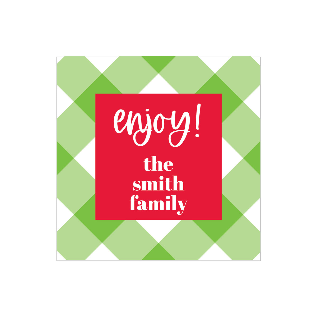 HOLIDAY PERSONALIZED SQUARE GIFT STICKERS