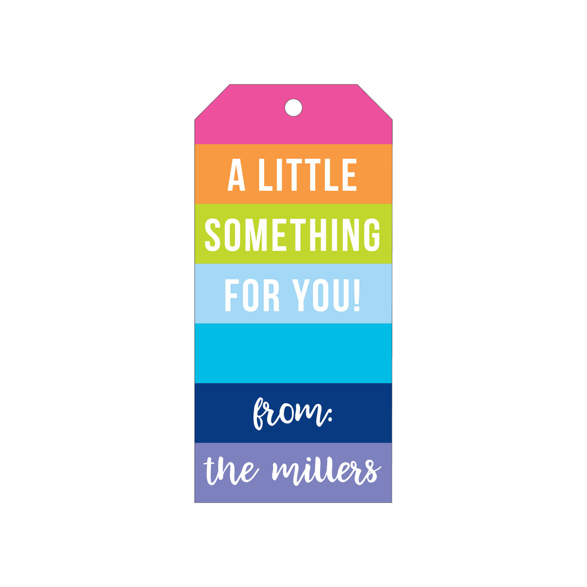 RAINBOW STRIPE PERSONALIZED GIFT TAGS