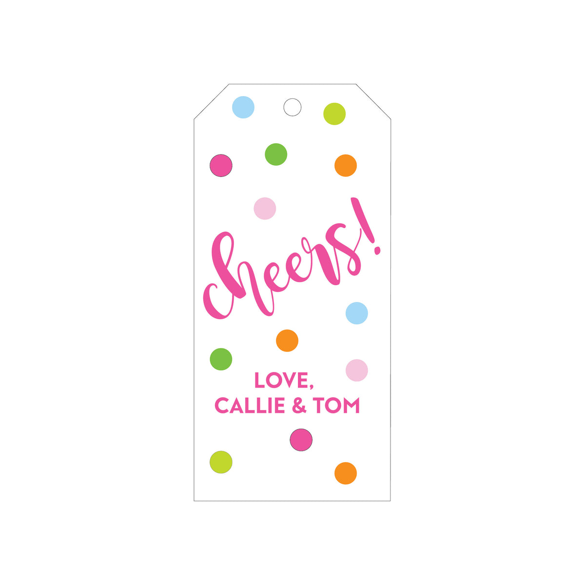 CONFETTI CHEERS PERSONALIZED GIFT TAGS