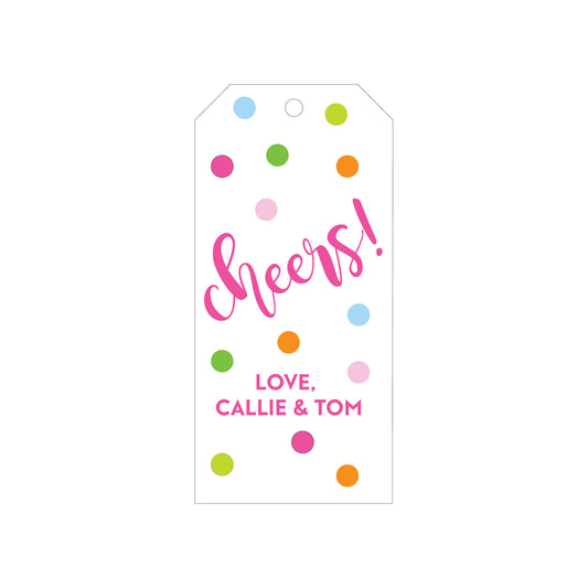 CONFETTI CHEERS PERSONALIZED GIFT TAGS