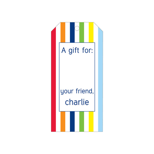 STRIPE PERSONALIZED GIFT TAGS