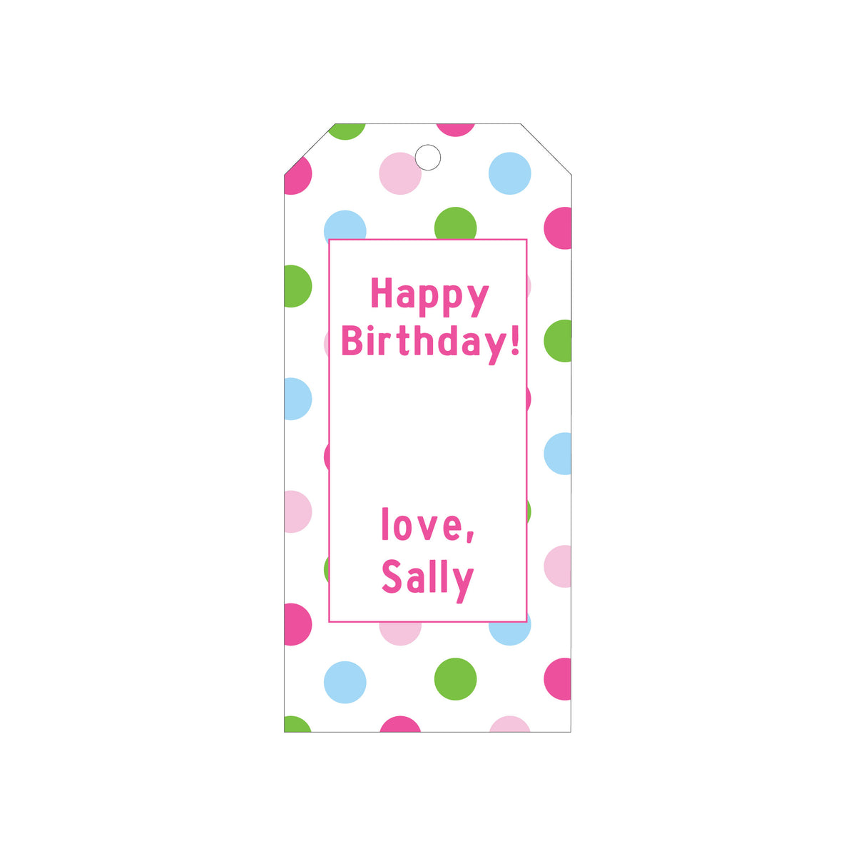 POLKA DOT PERSONALIZED GIFT TAGS