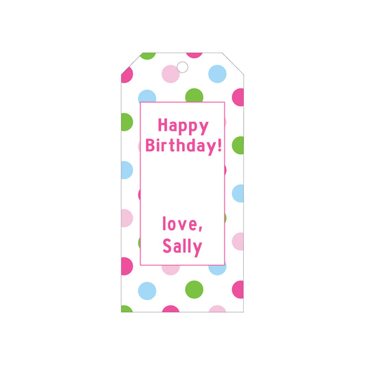 POLKA DOT PERSONALIZED GIFT TAGS
