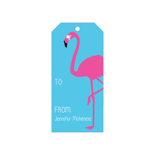 FLAMINGO PERSONALIZED GIFT TAGS