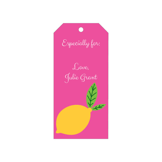 LEMON PERSONALIZED GIFT TAGS