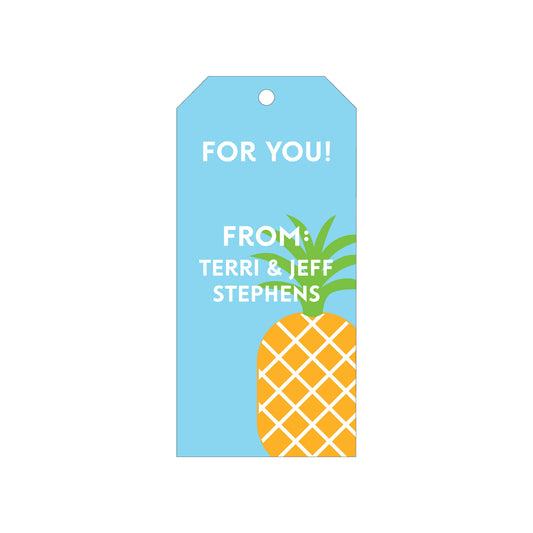 PINEAPPLE PERSONALIZED GIFT TAGS
