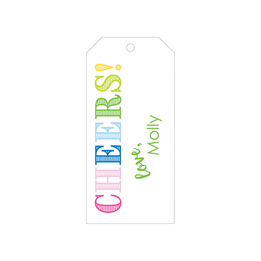 CHEERS PERSONALIZED GIFT TAGS