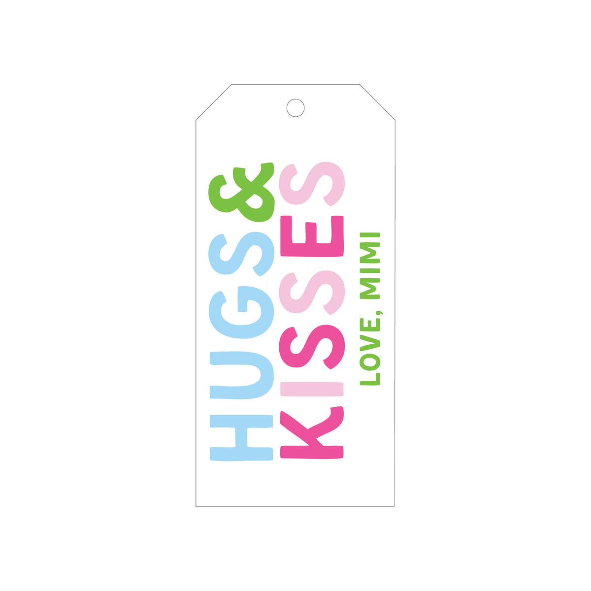 HUGS & KISSES PERSONALIZED GIFT TAGS