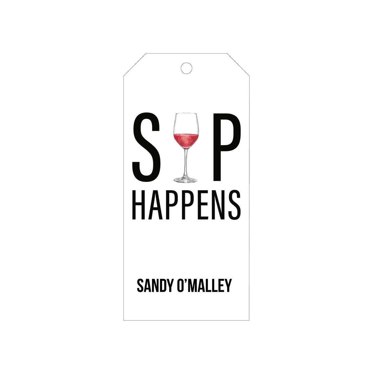 SIPS HAPPENS PERSONALIZED GIFT TAGS
