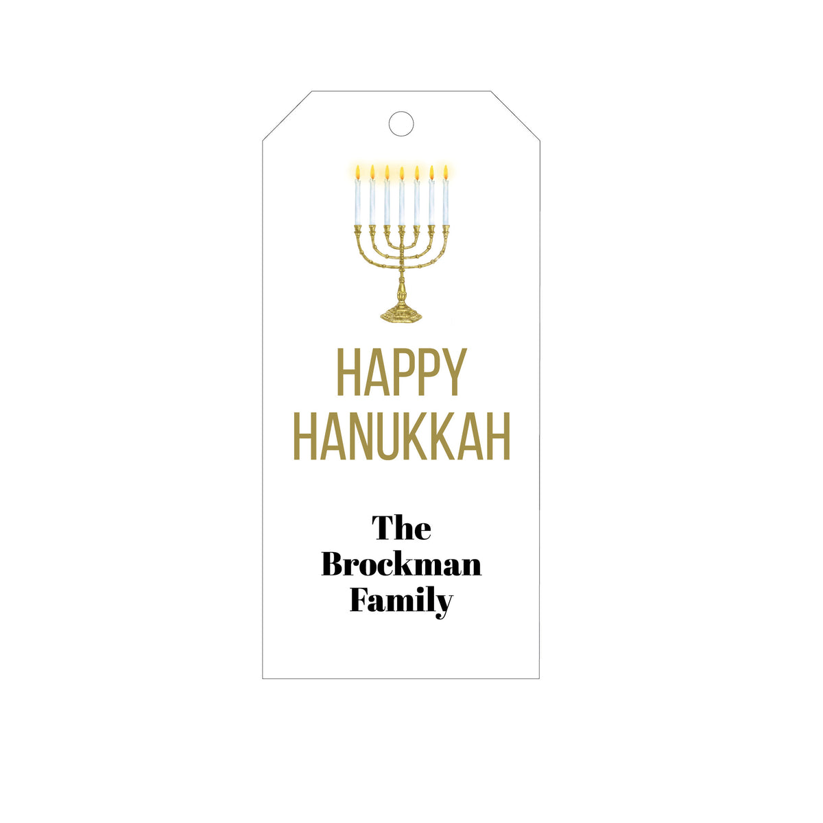 MENORAH PERSONALIZED HANUKKAH GIFT TAGS