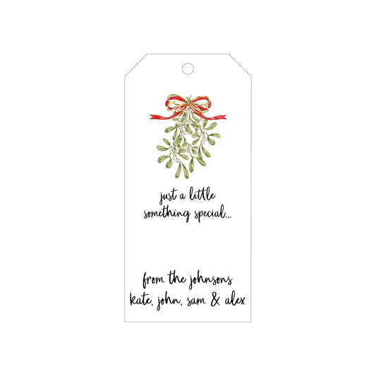MISTLETOE PERSONALIZED HOLIDAY GIFT TAGS