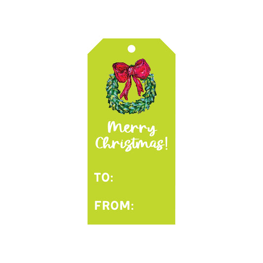 WREATH PERSONALIZED HOLIDAY GIFT TAGS