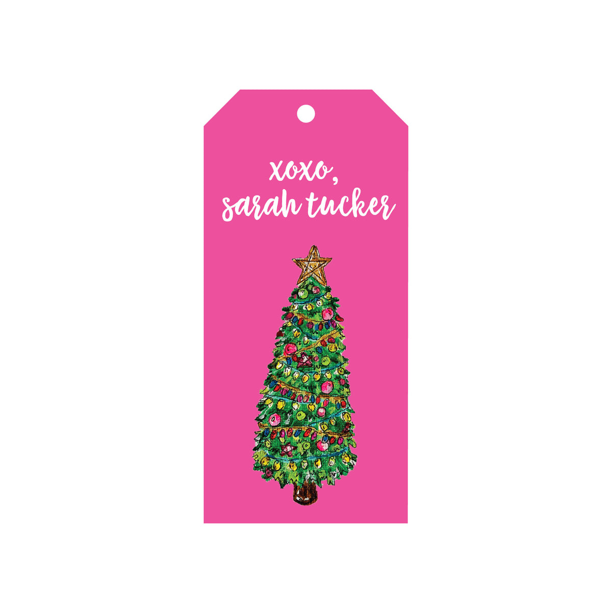 CHRISTMAS TREE PERSONALIZED HOLIDAY GIFT TAGS