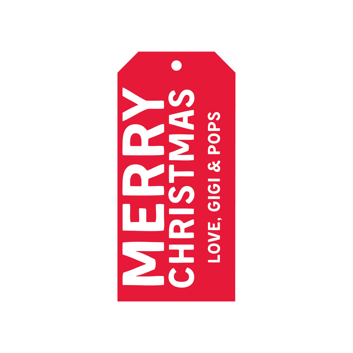 MERRY CHRISTMAS PERSONALIZED HOLIDAY GIFT TAGS