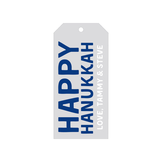 HAPPY HANUKKAH PERSONALIZED HANUKKAH GIFT TAGS