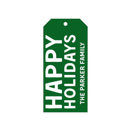 HAPPY HOLIDAYS PERSONALIZED HOLIDAY GIFT TAGS