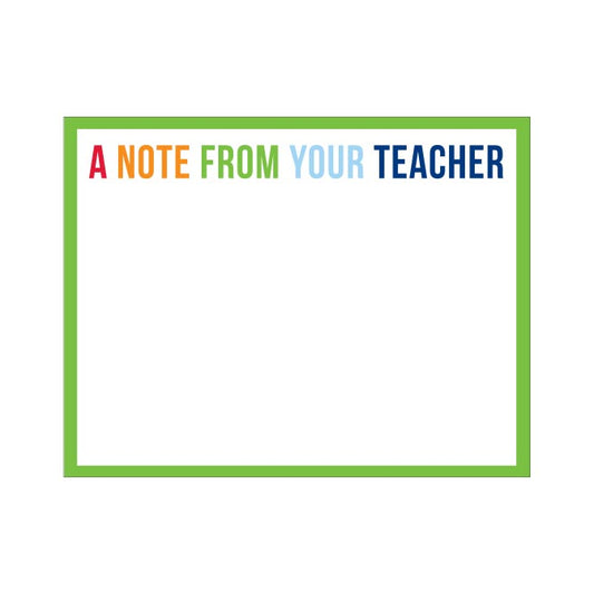 A NOTE FROM YOUR TEACHER FLAT NOTES