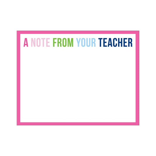 A NOTE FROM YOUR TEACHER FLAT NOTES