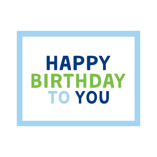 HAPPY BIRTHDAY TO YOU FOLDOVER NOTES