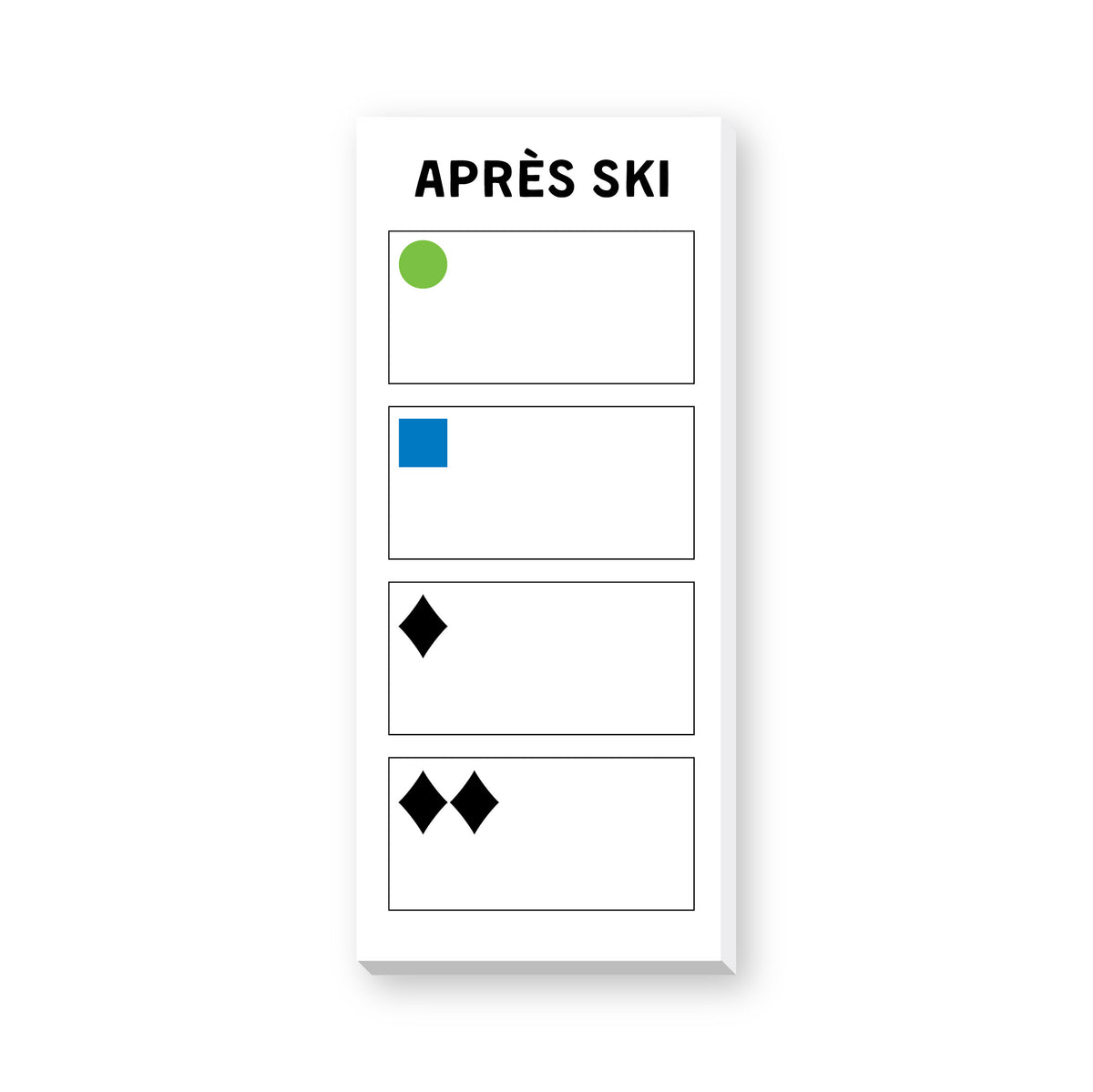 SKIING SKINNIE NOTEPADS