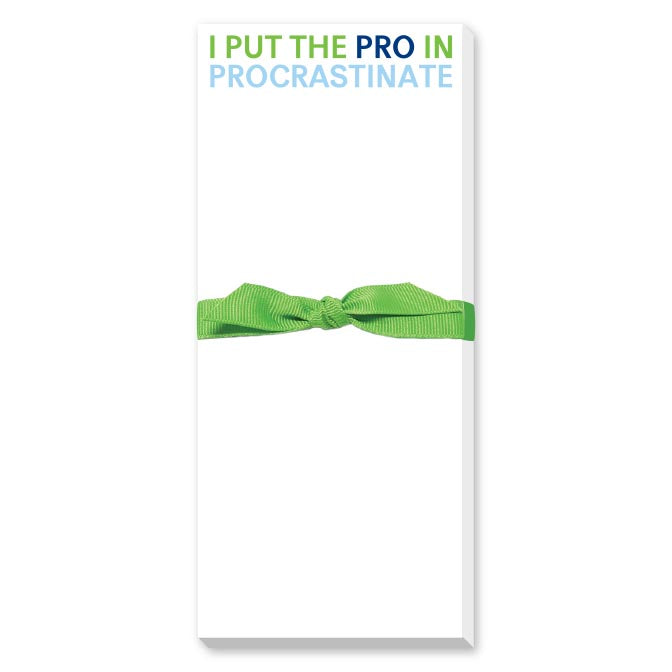 PROCRASTINATE SKINNIE NOTEPAD