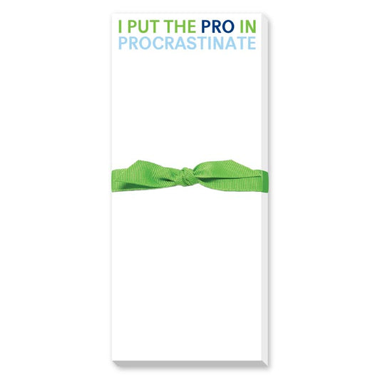 PROCRASTINATE SKINNIE NOTEPAD