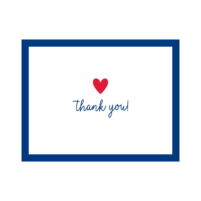 HEART THANK YOU FOLDOVER NOTES