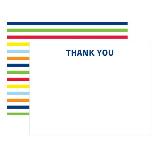 STRIPED THANK YOU FLAT NOTES
