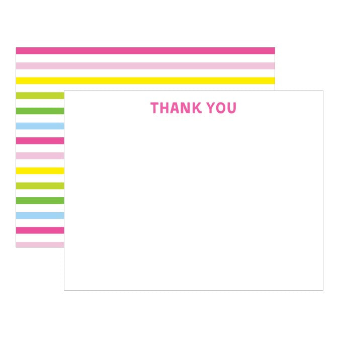 STRIPED THANK YOU FLAT NOTES