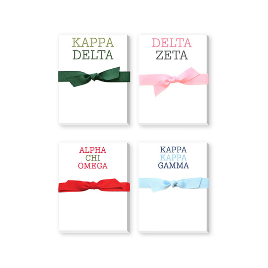 GREEK SORORITY COLOR MINI NOTEPADS