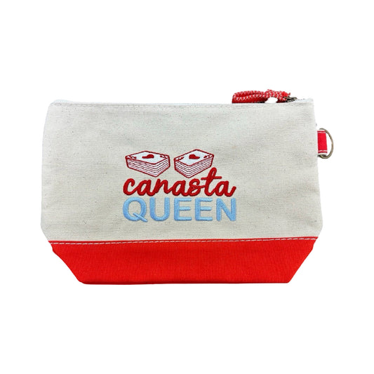 CANASTA EMBROIDERED COSMETIC BAG