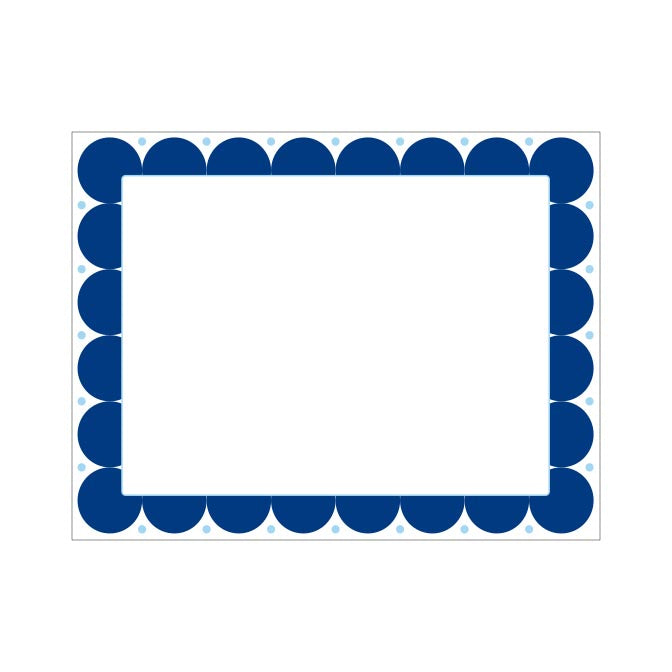 NAVY BORDER FLAT NOTES