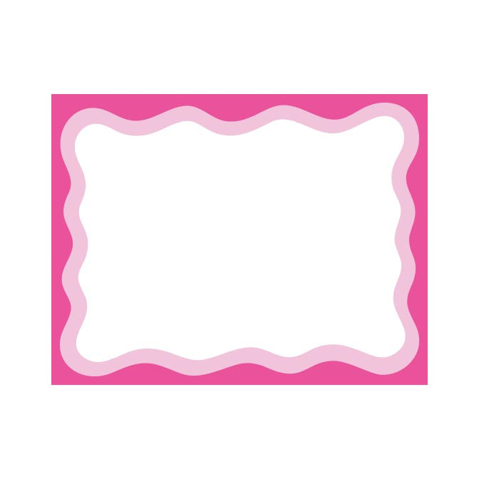 PINK WAVY BORDER FLAT NOTES