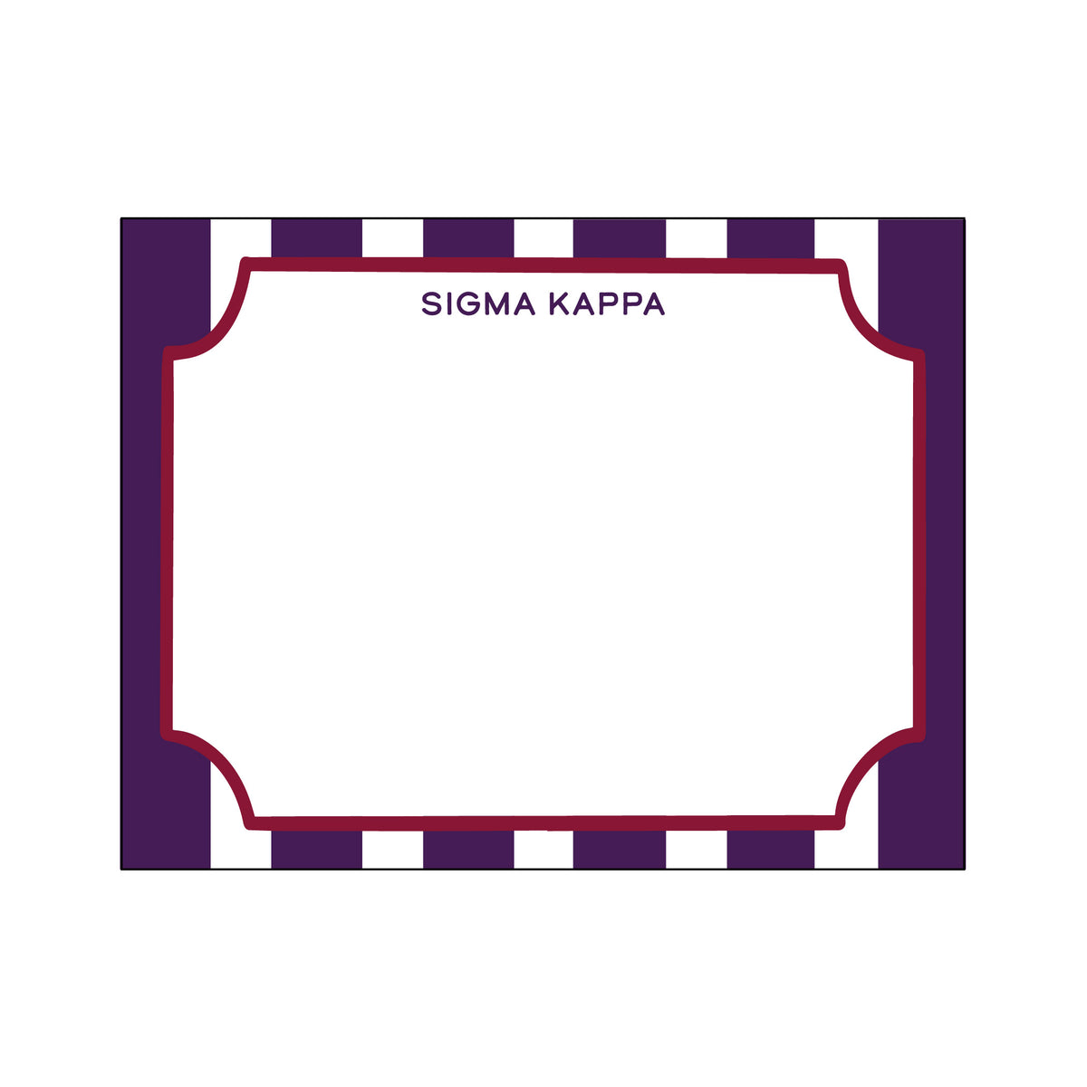GREEK CABANA STRIPE FLAT NOTES