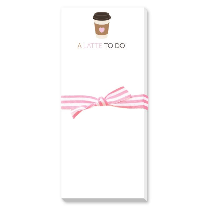 A LATTE TO DO SKINNIE NOTEPAD