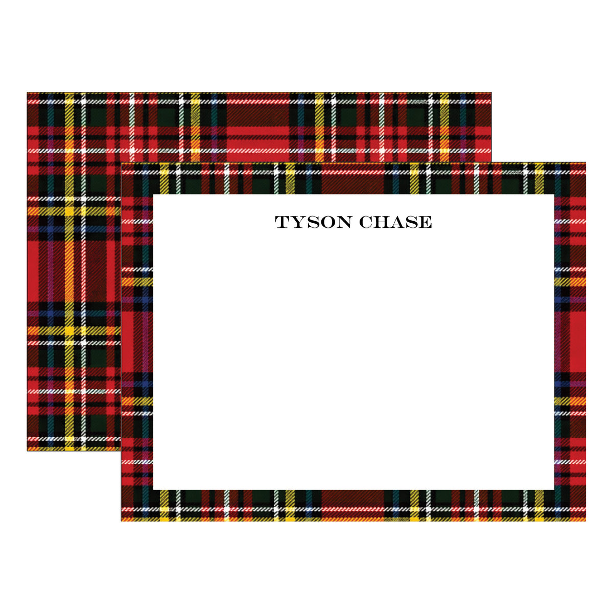 ROYAL STEWART DOUBLE-SIDED PERSONALIZED FLAT NOTES