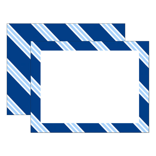 BLUE & NAVY REPP STRIPE FLAT NOTES