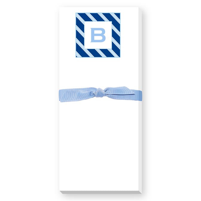 REPP STRIPE INITIAL SKINNIE NOTEPAD