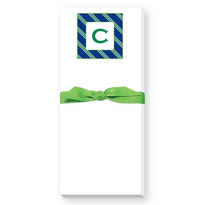 REPP STRIPE INITIAL SKINNIE NOTEPAD