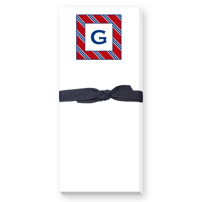 REPP STRIPE INITIAL SKINNIE NOTEPAD
