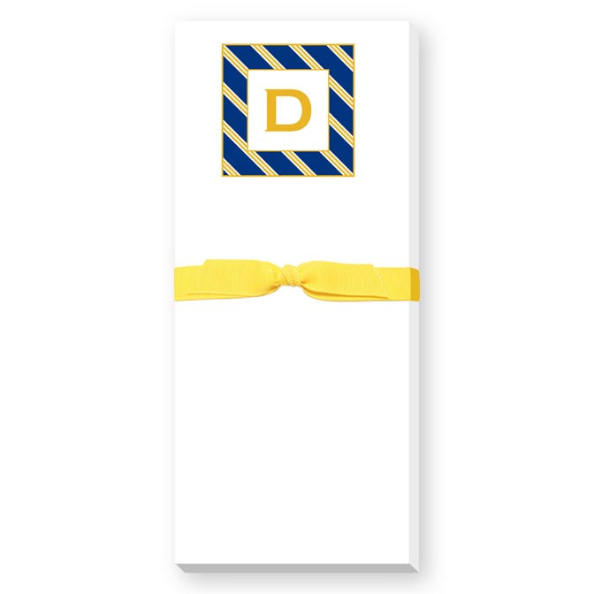 REPP STRIPE INITIAL SKINNIE NOTEPAD