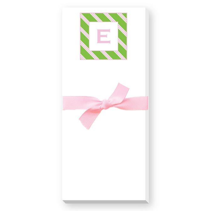 REPP STRIPE INITIAL SKINNIE NOTEPAD